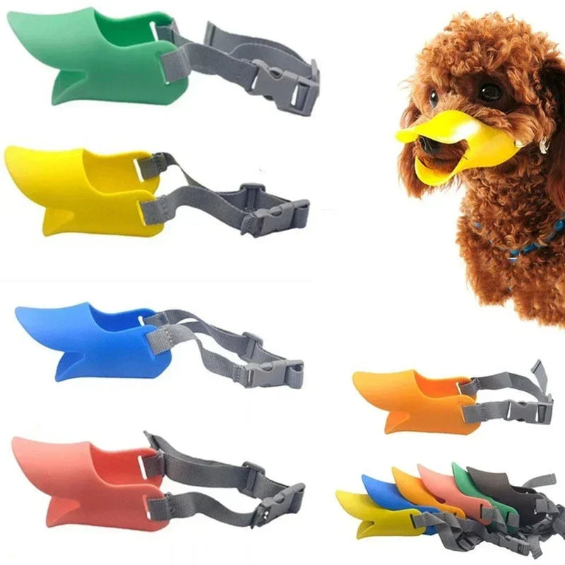 Funny Duckbill Silicone Dog Muzzle – Soft Pet Mouth Guard for Barking and Biting Prevention